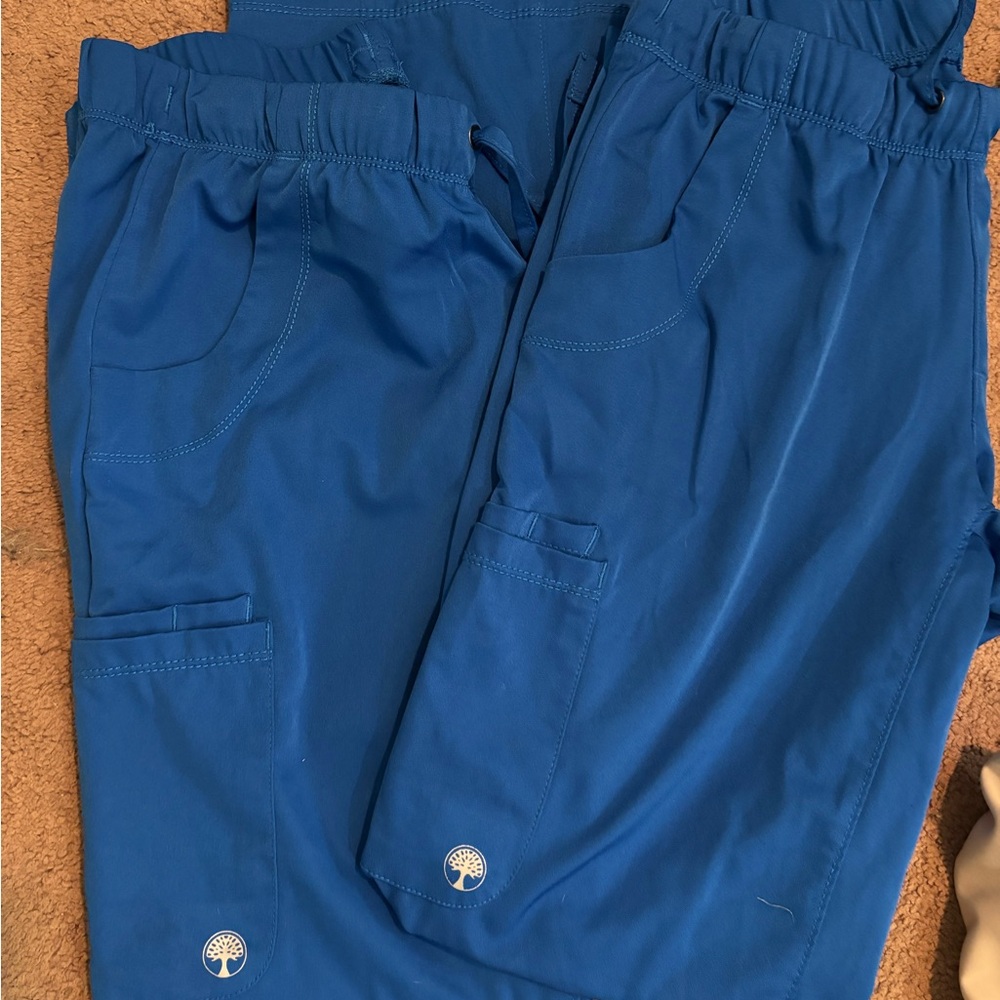 Healing Hands Blue Scrub Pants & miscellaneous mediums & small top & jacket